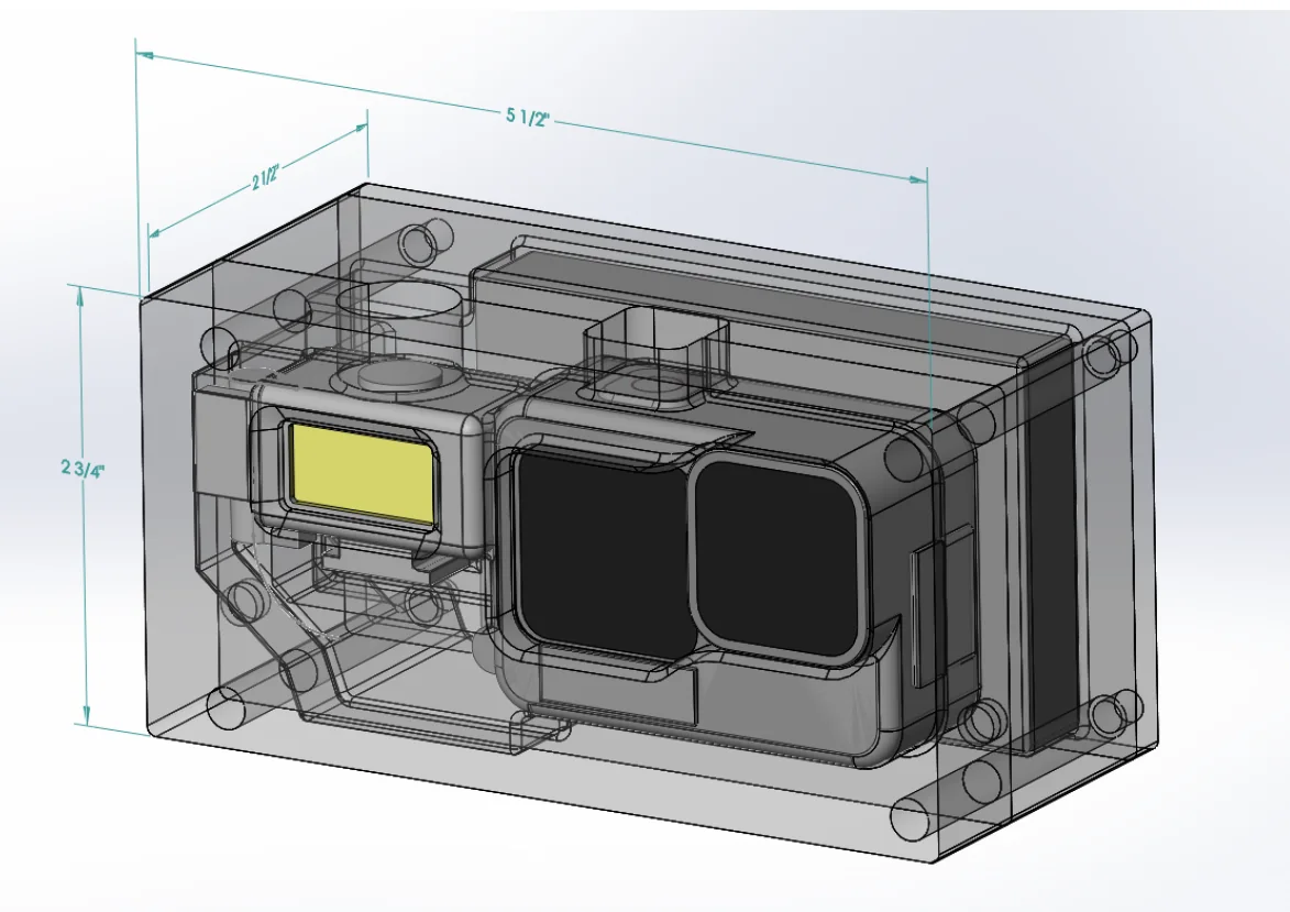 CAD rendering of the ITSEES conveyor inspection device